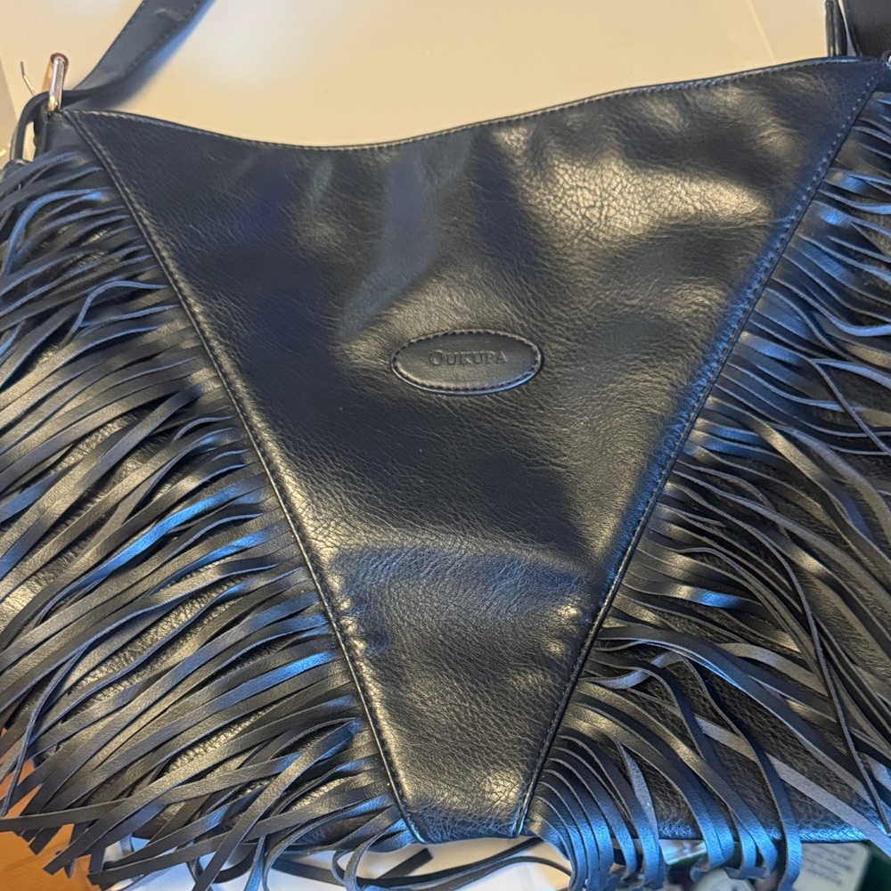 Black Fringe Shoulder Bag